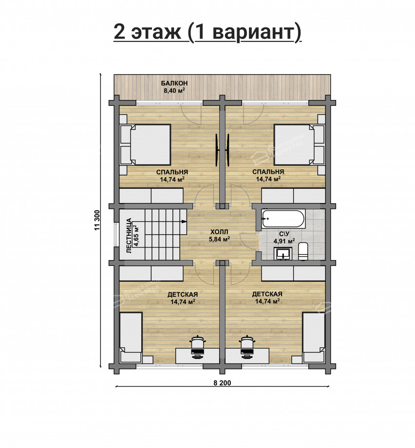 Дом из клееного бруса VZ-493